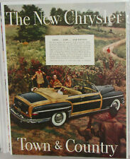 Original 1949 Chrysler Town & Country Convertible Magazine Ad  picture