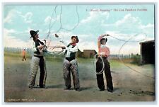 c1910's Fancy Roaping The Cow Punchers Pastime Unposted Antique Postcard picture