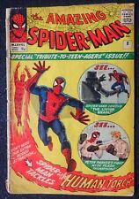Amazing Spider-man #8 🕸️ GOOD, COMPLETE & UNRESTORED RARE UK VARIANT 🕸️ 1964 picture