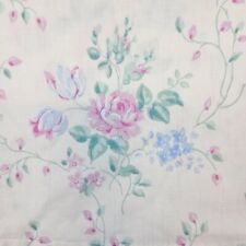 Vintage JCPenney Flat Sheet Double Bed Roses Floral Shabby Cottagecore Victorian picture