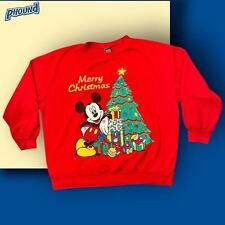 Vtg Mickey Unlimited Christmas Sweatshirt Merry Red size 2X picture