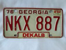 Vintage 1976 1982 Georgia Dekalb County License Plate 0522 picture