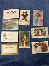 Lot Of 9 Vintage Christmas Postcards PC13 picture