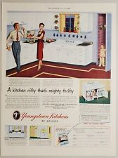 1948 Print Ad Youngstown Kitchens Porcelain Enameled Mullins Mfg Warren,Ohio picture