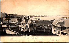 Postcard RI View of Watch Hill Bay Houses Buildings Ocean Vintage c1906 UDB B9 picture