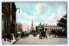 c1910 Princes Street Edinburgh Looking East Scotland Unposted Antique Postcard picture