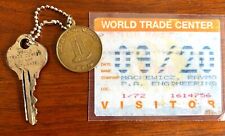 World Trade Center  Key + Visitor Badge + Photos, Bank Keychain NYC Pre 9/11 picture
