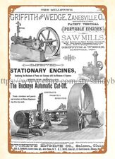 home deco shop 1884 Buckeye Engine Co Salem Ohio steam engine metal tin sign picture