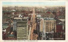 Postcard Bird's Eye View North from City Hall Philadelphia Pennsylvania PA 1920 picture