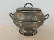 Vintage Silver plate Covered Serving Pot / Tureen with Floral Decorations picture