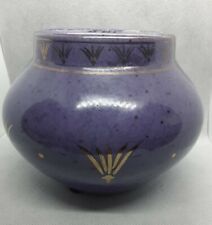 ECCO TERRA Medieval Monarch Porcelain Planter Speckled Purple Gold Accents 7
