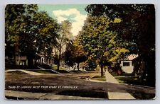 c1910 Third Street Looking West From Cedar Corning New York P747 picture