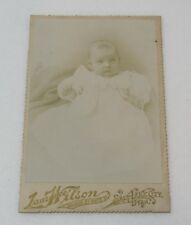 Salt Lake City Utah Mormon c1890 Wilson Cabinet Photograph Child Baptism Gown picture