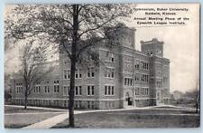 Baldwin Kansas KS Postcard Gymnasium Baker University Building c1920's Antique picture