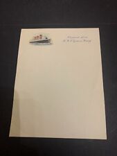 Vintage c.1950's R.M.S. Queen Mary Cunard Line Letterhead Unused picture