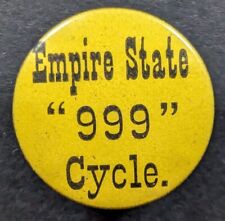 Antique 1890's-1910 Empire State 999 Bicycle Stud Button Pin picture