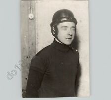CYCLIST Georges Faudet In Old Helmet VINTAGE ATHLETES 1928 Press Photo picture