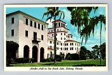 Sebring FL-Florida, Harder Hall, Rex Beach Lake, Antique Vintage Postcard picture