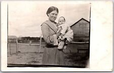 Mother And Child Photograph Infant Baby Real Photo RPPC Postcard picture