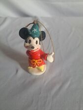 VTG Mickey Mouse Sorcerer Ceramic Christmas Ornament WD Productions JAPAN picture
