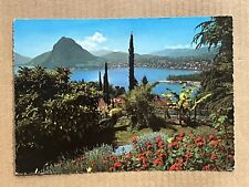 Postcard Lugano Lake Switzerland Monte San Salvatore Castagnolia Vintage PC picture