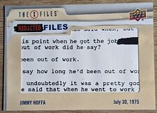 2019 Upper Deck The X-Files UFOs & Aliens Redacted Files Jimmy Hoffa RF-12 picture