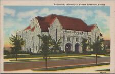 Postcard Auditorium University Kansas Lawrence Kansas KS  picture