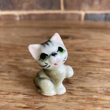 Vtg Cat Kitten Mini Figurine CRAZING picture