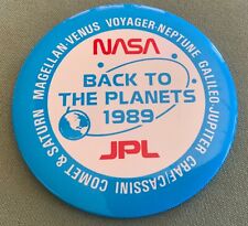 NASA JPL Back To The Planets 1989 Pinback Button Employee Exclusive picture