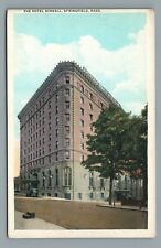 Hotel Kimball Springfield Massachusetts Street View Old Car Vintage Postcard picture