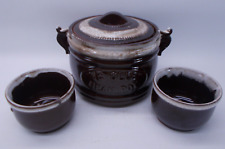 Vintage Ye Olde Bean Pot With 2 Cups Small Bowls Made in Japan picture