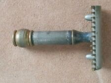 Antique 1920s Gillette Old Type Open Comb Gold Tone Razor/Ball End/w Blade picture