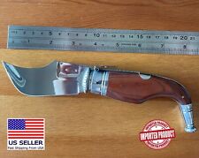 3.14” Spanish navaja lengua vaca pocket knife wood handle handmade - USA seller picture