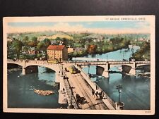 Postcard Zanesville OH - The Y Bridge - Trollys picture
