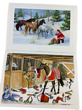 Horse Lovers Christmas Cards Art By Jocelyn Sandor and Elaine Maier Equestrian picture