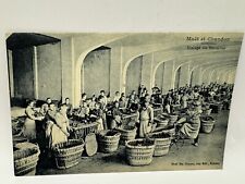 Antique RPPC Moet & Chandon Champagne Rinsing Of The Bottles Winery Workers picture
