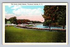 Thousand Islands NY- New York, The Canal, Boldt Estate, Antique Vintage Postcard picture