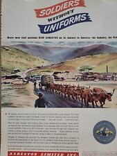 1942 Asbestos Limited Inc. Fortune WW2 Print Ad Q3 Soldiers Farmers Cattle Wagon picture