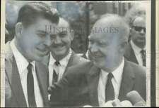 1966 Press Photo Former President Eisenhower & Ronald Reagan in Gettysburg, PA picture