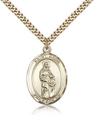 Saint Anne Medal For Men - Gold Filled Necklace On 24 Chain - 30 Day Money B... picture