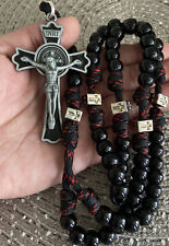 Paracord Catholic Rosary- 3” St. Benedict Crucifix - Durable Rosary - Handmade picture