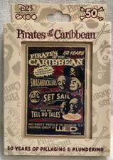 Disney Pirates of the Caribbean 50 Years Attraction Poster Jumbo Pin LE 500 D23 picture