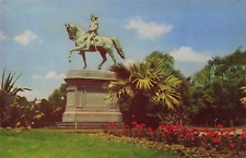 Boston MA Massachusetts, George Washington Statue & Gardens, Vintage Postcard picture