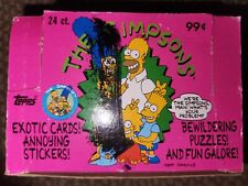 1990 TOPPS THE SIMPSONS TRADING CARDS BOX. 24 COUNT UNOPENED PACKS picture