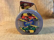 Disney Mickey Mouse M1 Motor Racing Metal Lunch Box Tin M Trax Speedway Spinner  picture