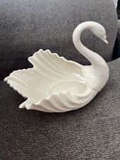vintage lenox ivory porcelain swan dish planter vase picture