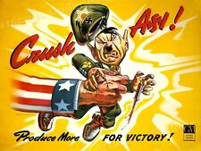 Crush Axi Monster Hitler Historic WW2 Propaganda Poster - 18x24 picture