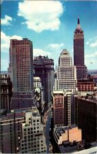 New York City NY New York Manhattan Skyscrapers Downtown 1956 Vintage Postcard picture