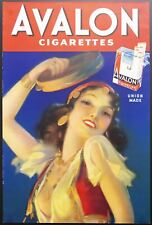 c.1940 Avalon Cigarettes Tobacco Advertising Sign Vintage Poster Gypsy Dancer VG picture
