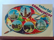 VTG Postcard. Colorful Connecticut Greeting . Painters Palette. Hartford (N12) picture